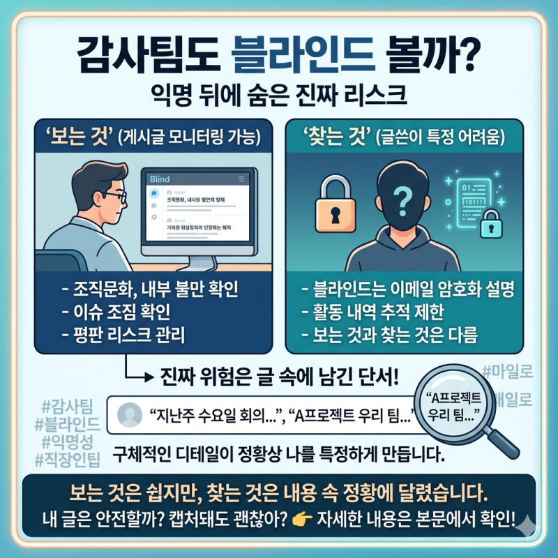 감사팀도 블라인드 볼까? 익명 뒤에 숨은 진짜 리스크