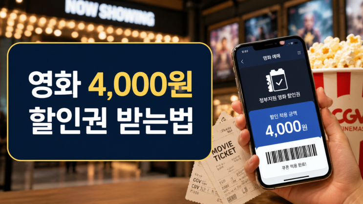  정부지원 영화관람 할인권 4000원 예매 방법