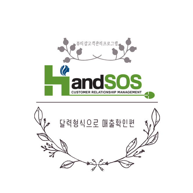  [뷰티샵고객관리프로그램 핸드SOS] 하루하루 매출을 달력형식으로 확인하고 각담당자의 영업구분별, 결제구분별 매출 확인하기