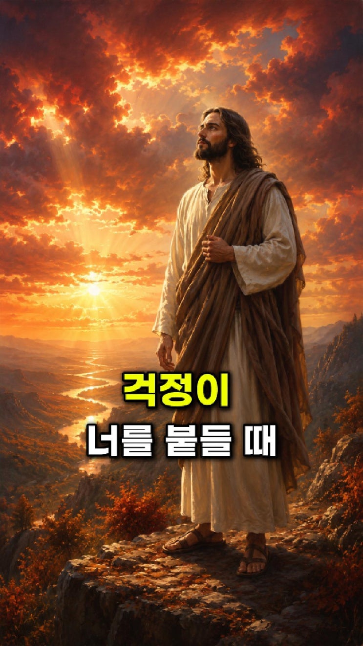  예수님 메시지: 걱정이 너의 마음을 붙들 때 내 품 안에서 쉬어라