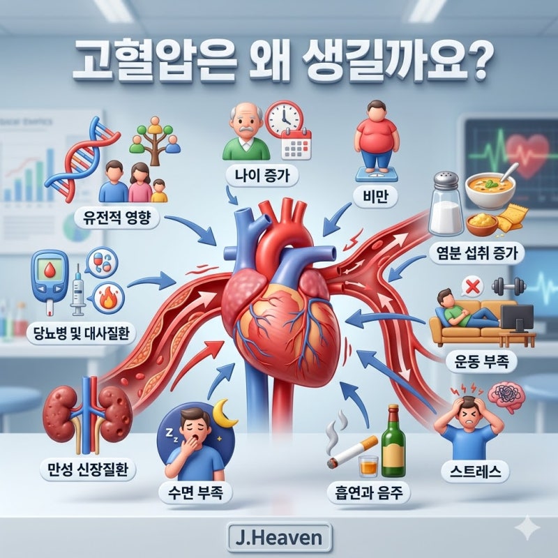 원발성 고혈압과 이차성 고혈압 차이 정리