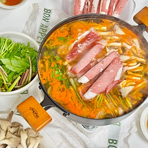 등촌 샤브 칼국수 육수 레시피 얼큰 소고기 미나리 버섯 샤브샤브 만들기