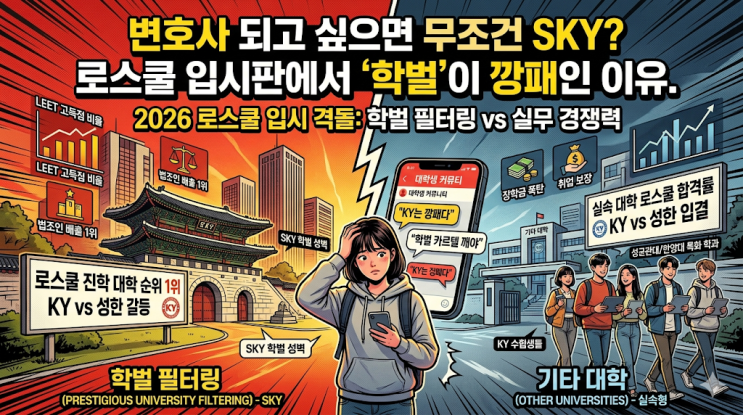  로스쿨 합격자 학부 순위 Top 30 까봤습니다, 검클빅 카르텔의 숨막히는 현실