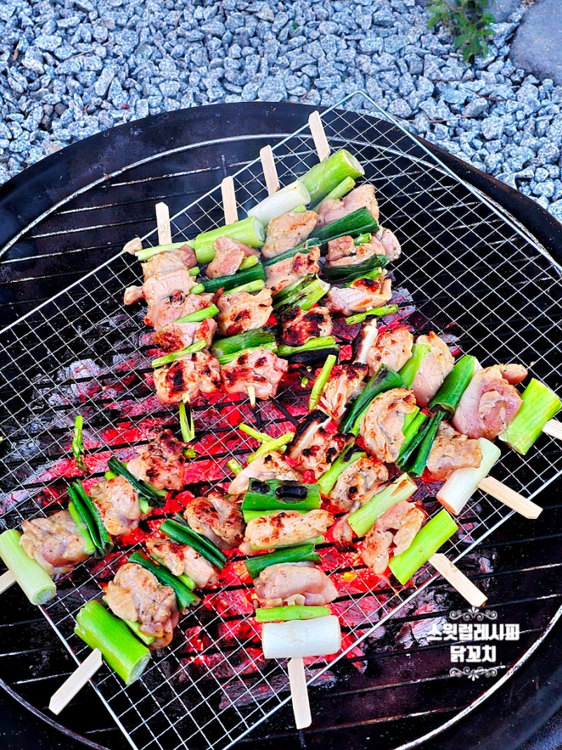 닭꼬치 만드는 법 양념 숯불 닭 BBQ 레시피 만들기