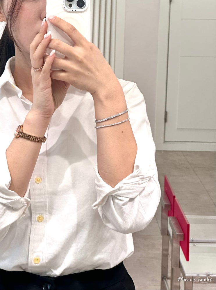  랩다이아 테니스팔찌 레이어드 추천 청담 메종드미 가격