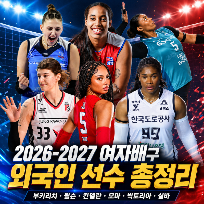 2026-2027 여자배구 외국인 선수 총정리｜부키리치·실바·모마·빅토리아, 새 시즌 판도 흔들까....