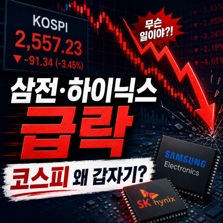  코스피 8000 찍나 했더니 급락.. 삼전·하이닉스 왜 갑자기 무너졌을까?