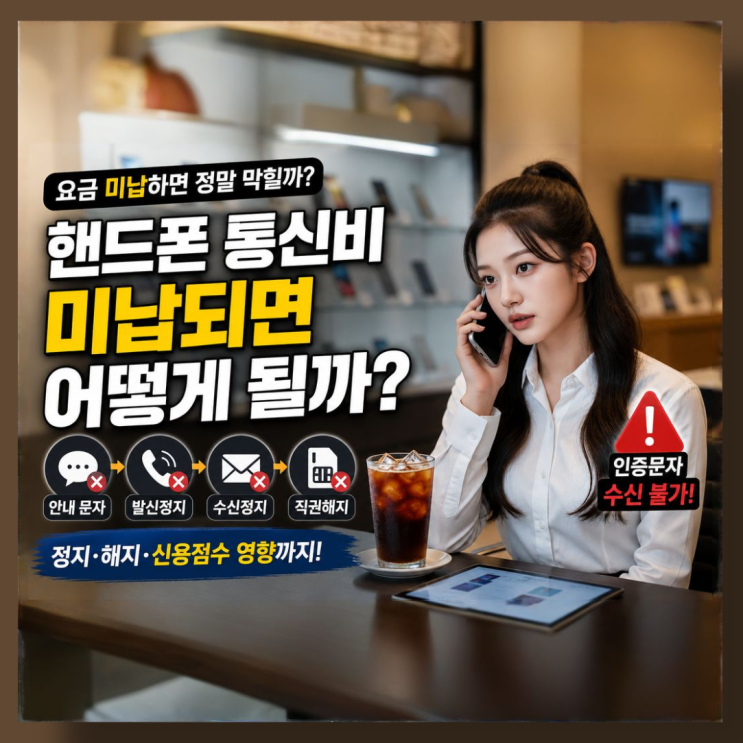  핸드폰 통신비 미납되면 어떻게 될까?