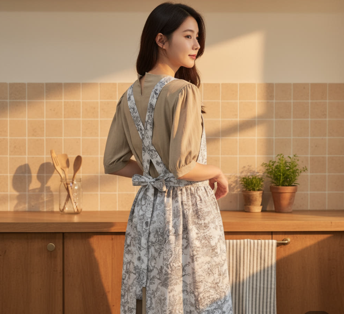 메종 뜨왈 앞치마 후기｜원피스처럼 예쁜 고급 에이프런 직접 써본 만족감