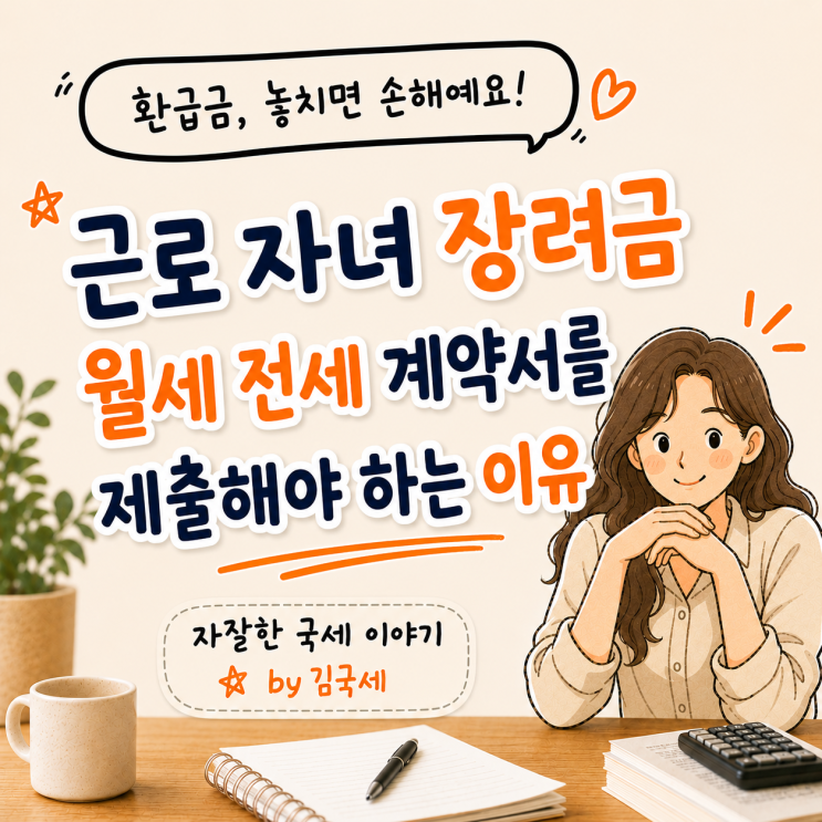  근로자녀장려금 환급금 월세 계약서를 제출해야 하는 이유