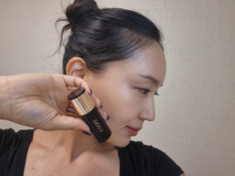 자연스럽게 예쁜 슬릭번 만드는 방법, 빈느올커버퍼펙트헤어쿠션스틱 헤어쿠션 으로 완성도....