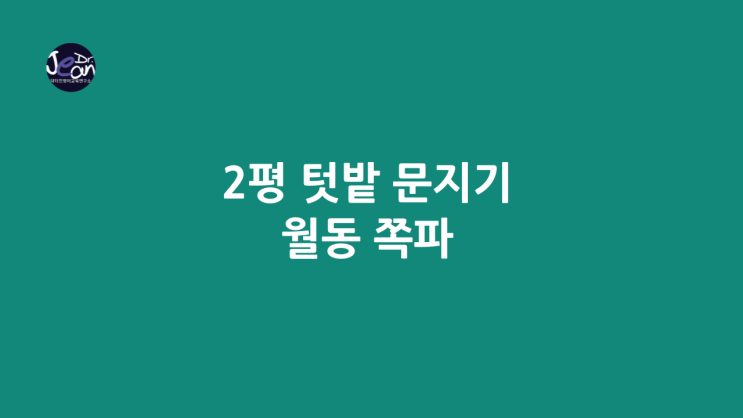  2평 텃밭 문지기 월동 쪽파