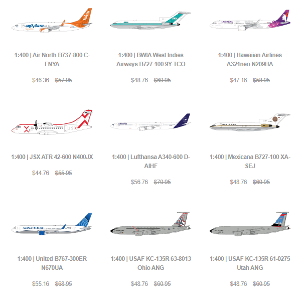 1:200 gemini jets, inflight, kj model, SQ wings military 프리오더, 1:500 aether model 프리오더