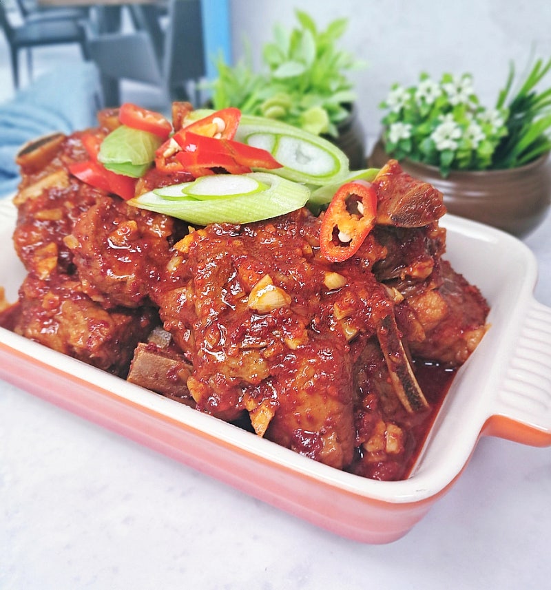 매운 돼지갈비찜 황금레시피 양념 비율 돼지갈비 초벌 핏물빼기