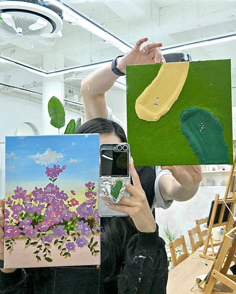 영통·망포·광교 커플 실내데이트, 원데이클래스 후기 아크릴화 & 백드롭페인팅으로 특별한 ....