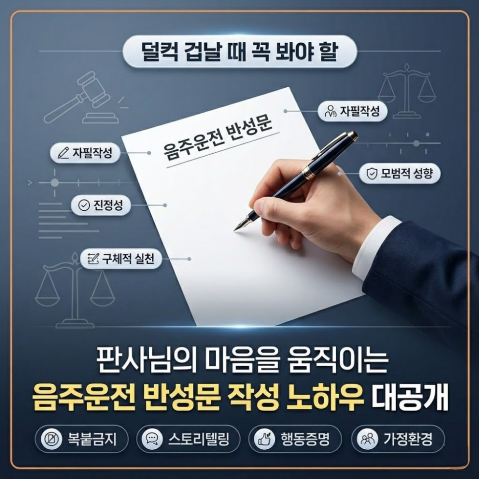음주운전반성문 작성하는법 노하우공유