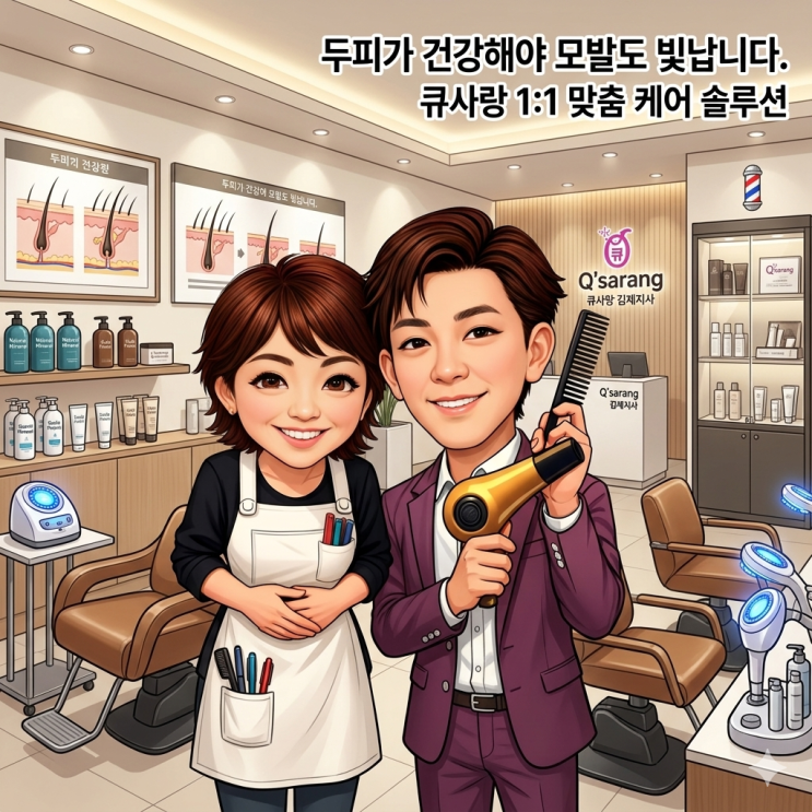  "인생 머릿결 찾았어요!" 큐사랑 김제지사가 알려주는 단골 예약 부르는 두피·탈모 관리의 비밀