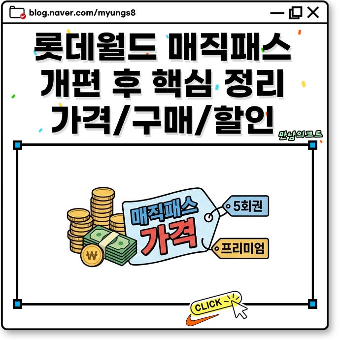 롯데월드 매직패스 개편 가격 및 5회권 등급별 차이점 구매 예약 할인 방법까지