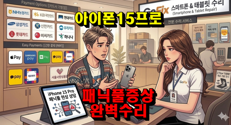  [동작구/수리점] 아이폰 15 프로가 갑자기 꺼지고 재부팅된 패닉풀 현상의 진짜 원인은? 패닉풀 현상 수리 후기