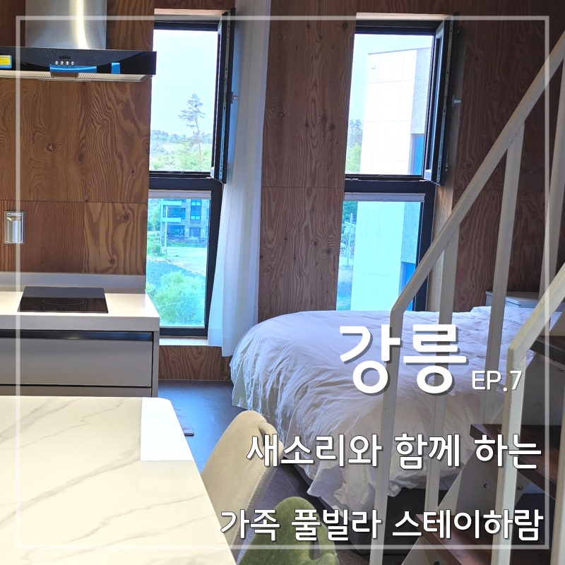 강릉가족펜션 추천, 개별 수영장 갖춘 사근진해변 숙소 스테이하람 풀빌라 후기