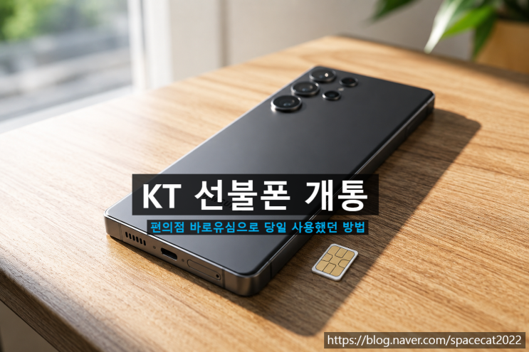  KT 선불폰 개통 편의점 바로유심으로 당일 사용했던 방법