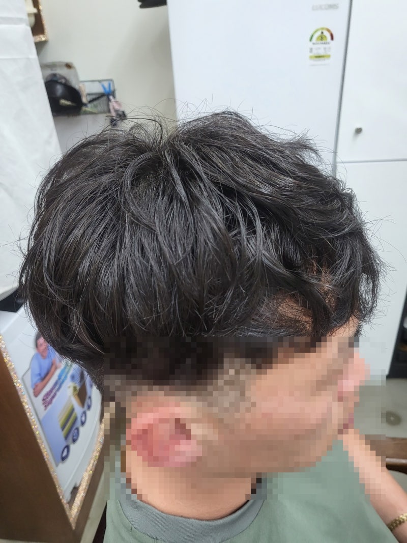 양덕동미용실 새로 오픈한 오드리헤어 남자 히피 스왈롤펌 대만족