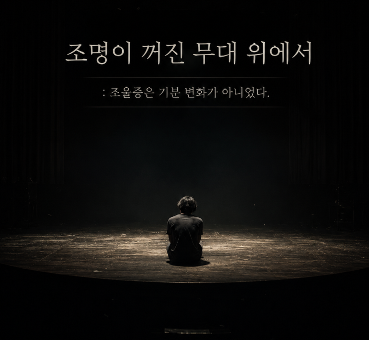  조명이 꺼진 무대 위에서｜조울증은 기분 변화가 아니었다
