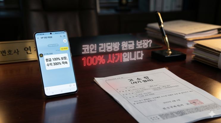  코인 리딩방 원금 보장 사기? 가입비 전액 환불 및 형사고소 회수법