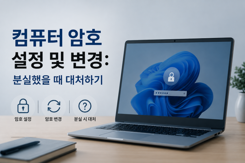 컴퓨터 암호 설정 및 변경 : 분실했을 때 대처하기