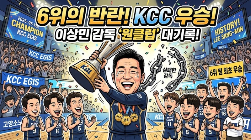 부산 KCC 이상민 감독 우승: 선수·코치·감독 '원클럽' 최초 기록과 6위 팀의 반란