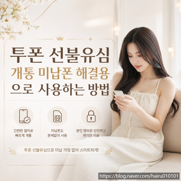  투폰 선불유심 개통 미납폰 해결용으로 사용하는 방법