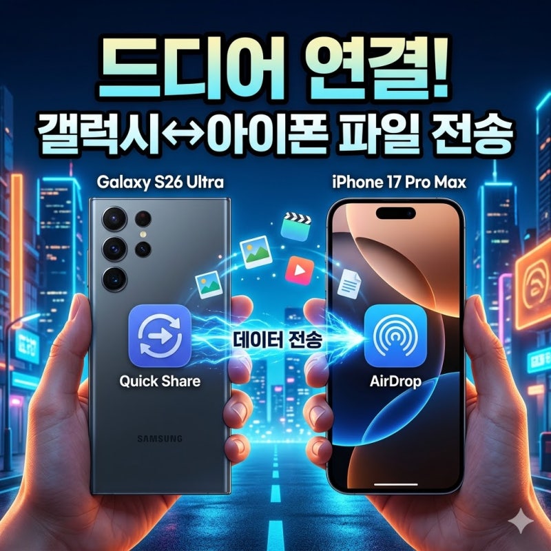 갤럭시 퀵쉐어와 에어드랍 드디어 연결됐다! 크로스 전송 방법 총정리