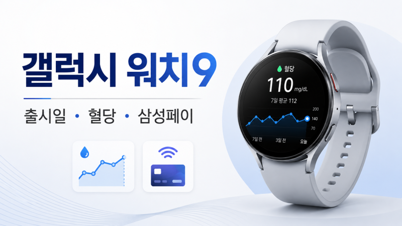 "이번엔 진짜 삼성페이 될까?" 갤럭시 워치9 출시일 및 비채혈 혈당 측정 루머 총정리