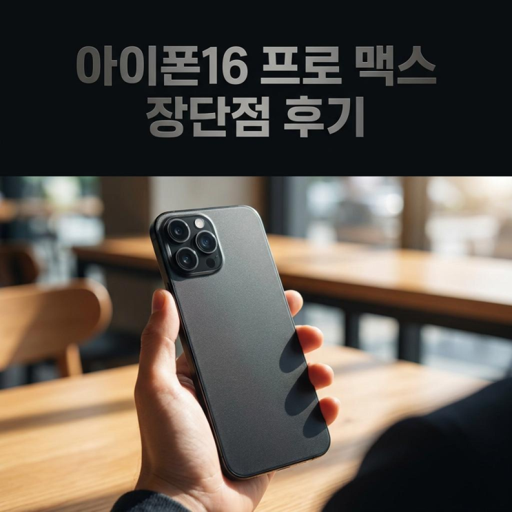  아이폰16 프로 맥스 장단점 후기 알아보기