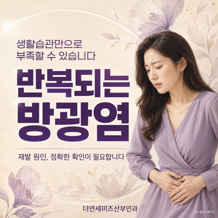  한티역방광염, 자주 재발하는 여성 생활습관만으로 부족한 이유