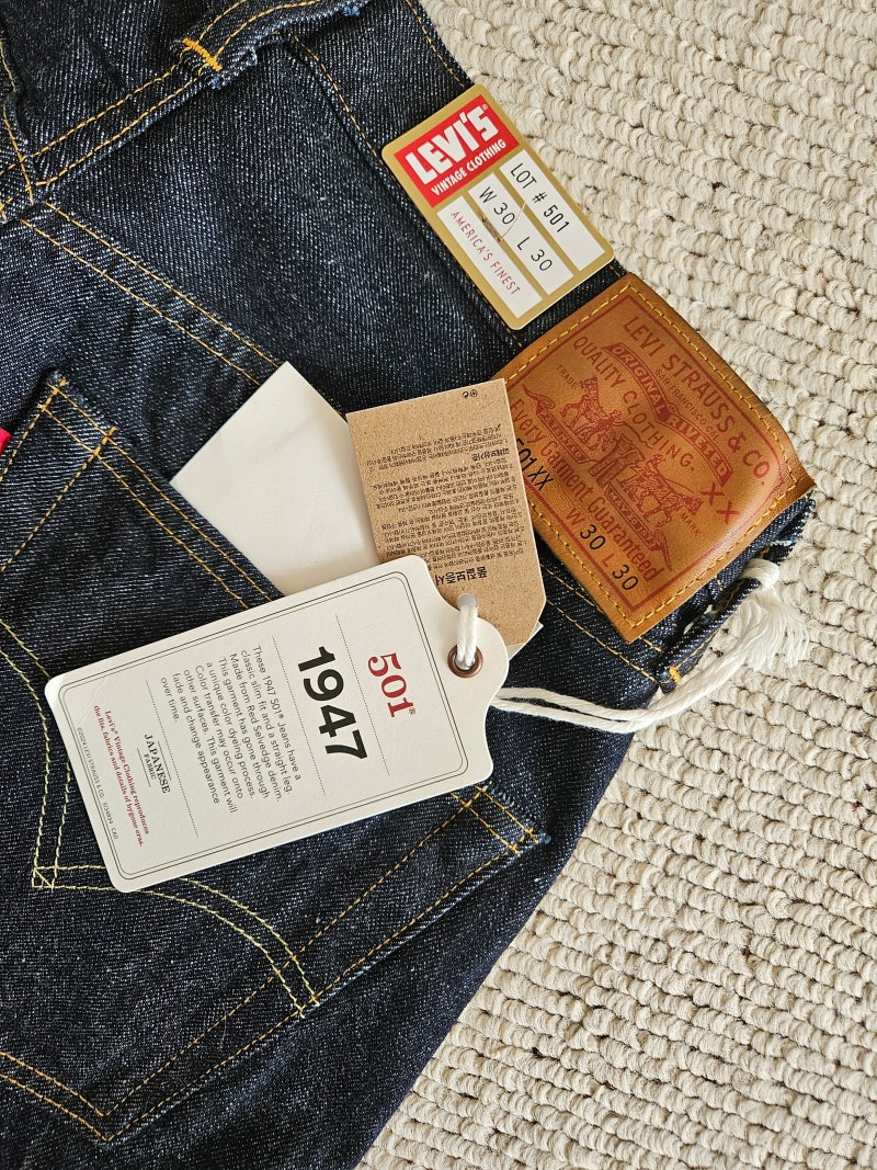 고민 끝에 구매한 스트레이트 핏 데님 LVC 47501 린스드 구매 후기 / LVC 47501 One Washed Denim Review