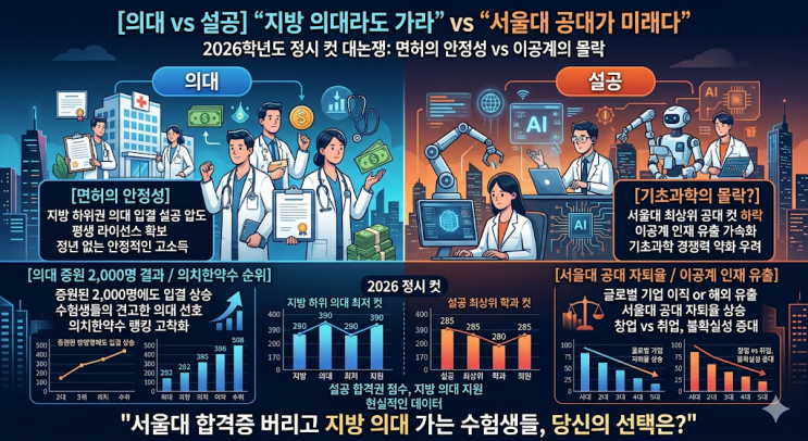  서울대 컴퓨터공학과 합격증 찢고 지방 의대 간 조카, 2026년 입시의 씁쓸한 현실