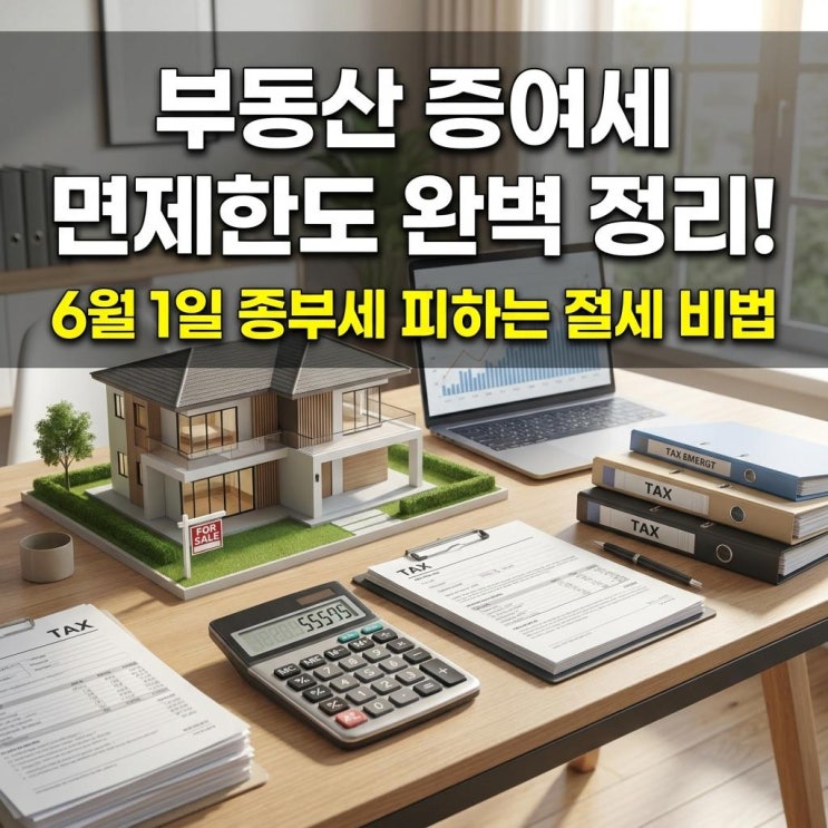  부동산 증여세 면제한도 완벽 정리! 6월 1일 종부세 피하는 절세 비법