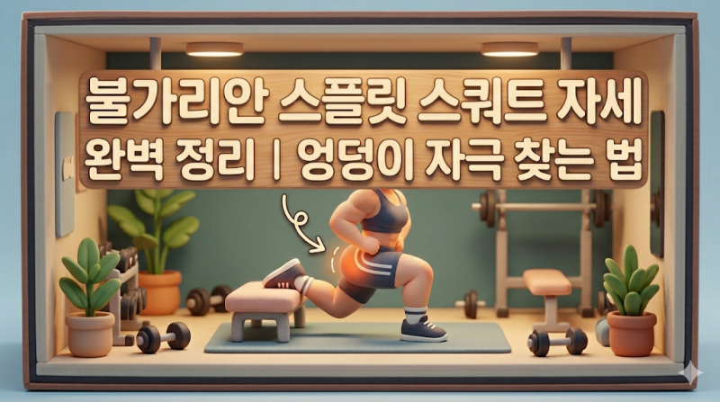 불가리안 스플릿 스쿼트 자세, 엉덩이 자극 못 느낀다면 이렇게 해보세요