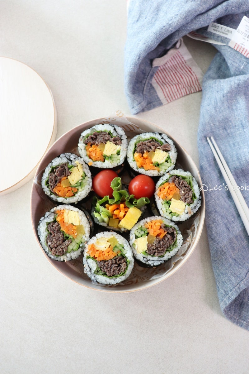 봄소풍도시락 소불고기 김밥 레시피