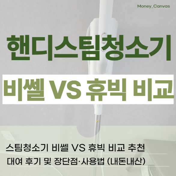 핸디 스팀청소기 비쎌 VS 휴빅(인스타 공구템) 비교 추천 : 대여 후기 및 장단점·사용법 (내돈....
