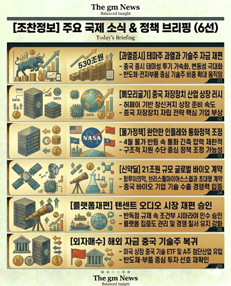  [조찬정보]中테마주 과열과 기술주 자금 재편
