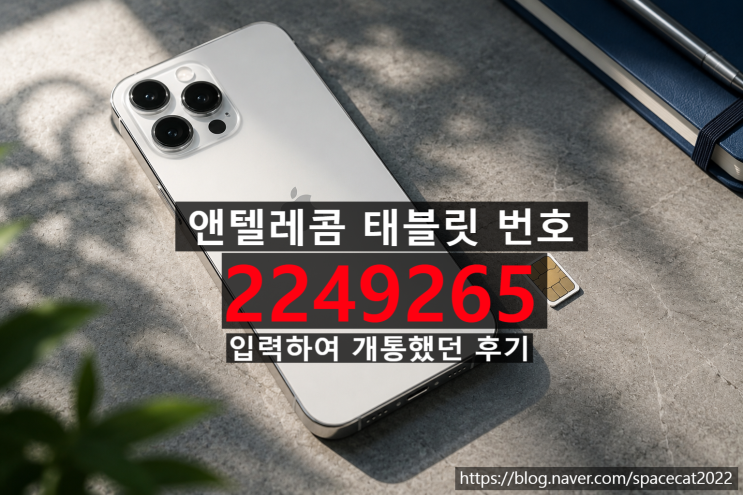  앤텔레콤 개통 태블릿 소유자 번호란? 어떤 걸 넣어야 할까