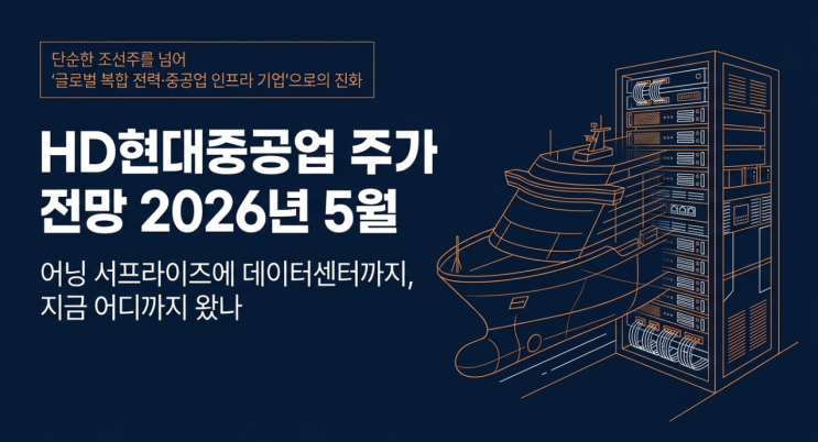  [HD현대중공업 주가 전망] 2026년 5월 어닝 서프라이즈에 데이터센터까지, 지금 어디까지 왔나