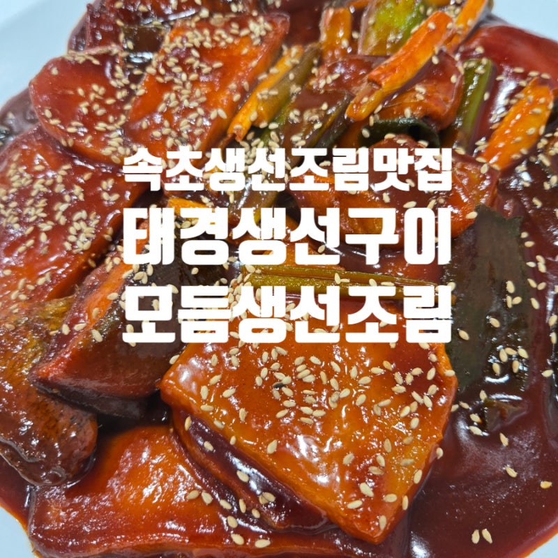 속초 생선조림 맛집 태경생선구이모듬생선조림 가격