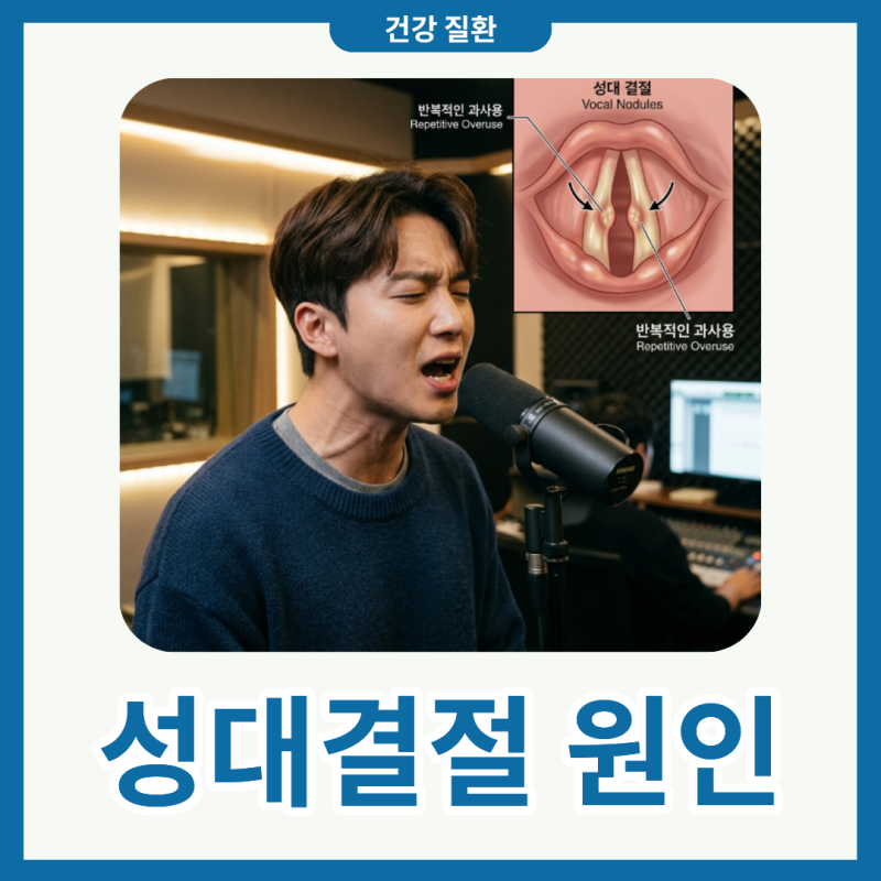 성대결절 원인 증상 성대결절 치료 방법 자가진단 어떻게?