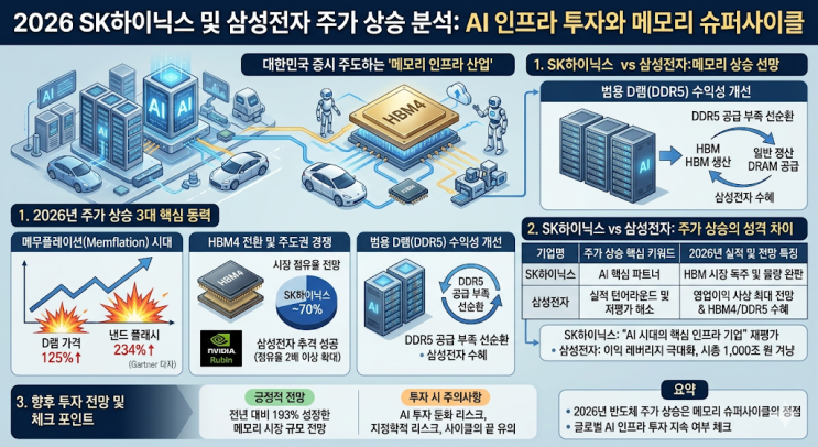 SK하이닉스 삼성전자 주가 상승 이유와 AI 인프라 투자 전략 및 주의사항