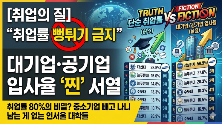  인서울 합격했다고 좋아하던 조카가 오열한 이유 (feat. 취업률 80%의 배신)
