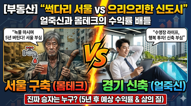 서울 30년 구축 몸테크 vs 경기 대단지 신축, 쌍둥이 아빠가 임장 다녀오고 느낀 현실