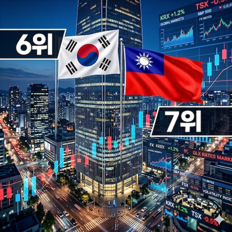  1분기 한국 경제성장률 1.694%로, 22개국 가운데 1위 GDP 한국증시 규모 세계6위